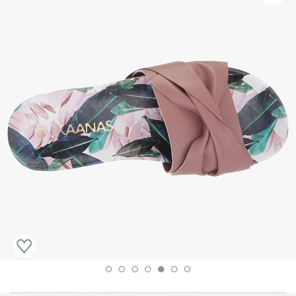 KAANAS Women's Galera Printed Pool Slide with Bow Fashion Sandal 8 NWOT - Picture 6 of 9